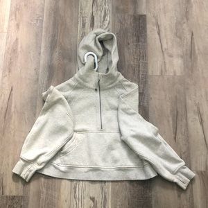 Scuba oversized half-zip hoodie.